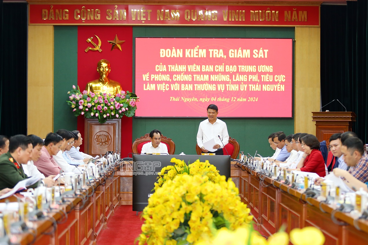 Thái Nguyên Tiếp tục tăng cường kỷ luật, kỷ cương trong công tác phòng, chống tham nhũng, tiêu cực