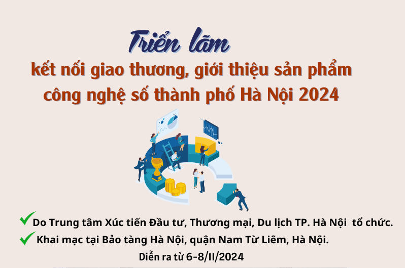 [Infographic] Triển lãm kết nối giao thương, giới thiệu sản phẩm công nghệ số Hà Nội 2024