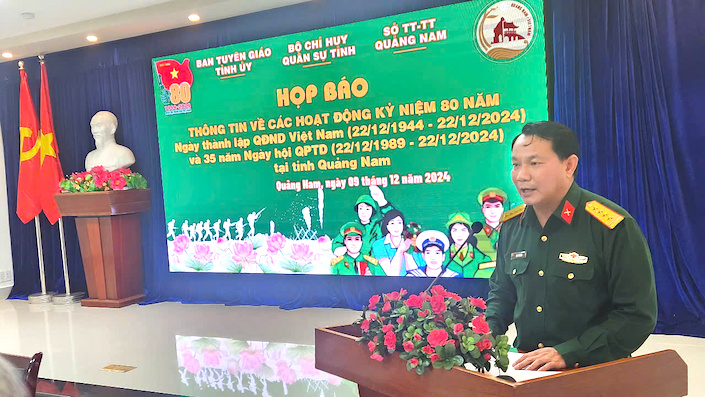 Quảng Nam Nhiều hoạt động kỷ niệm 80 năm Ngày thành lập Quân đội Nhân dân Việt Nam