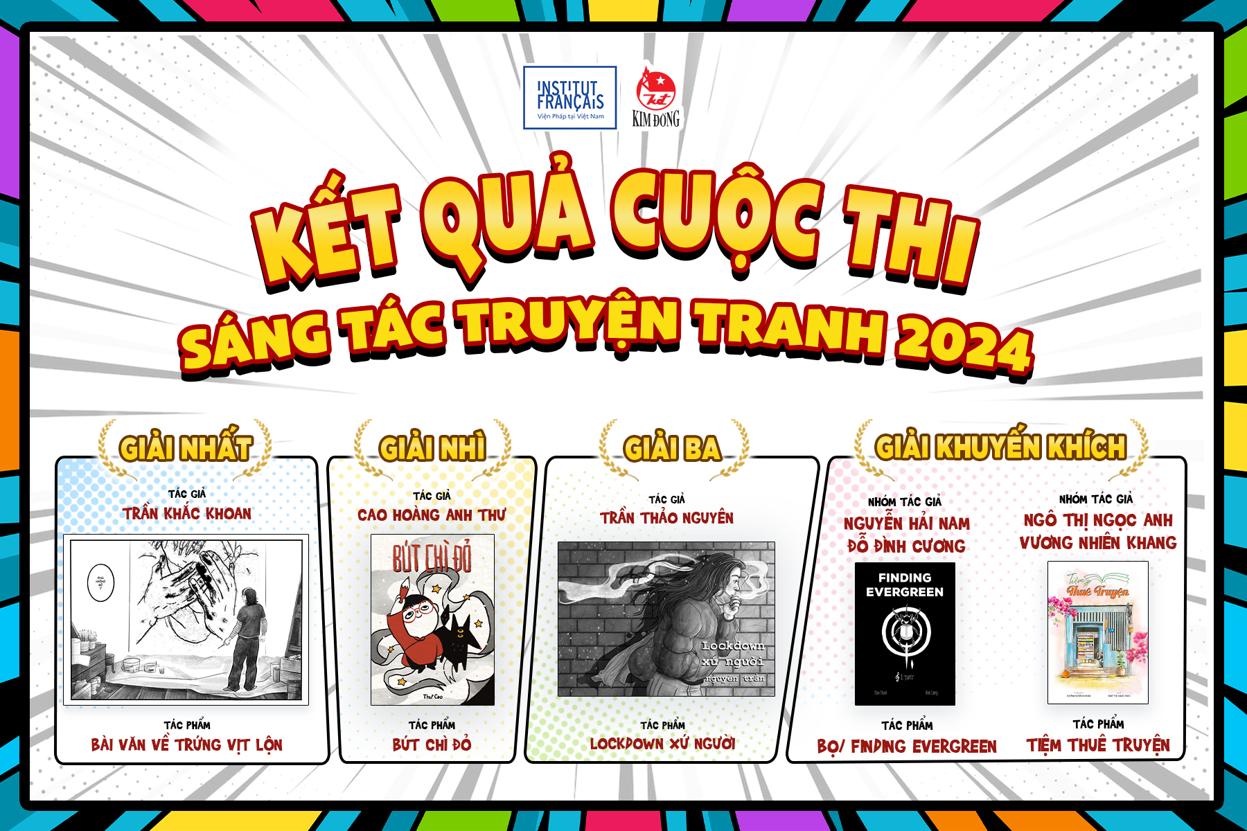 5 tác giả đoạt giải cuộc thi sáng tác truyện tranh