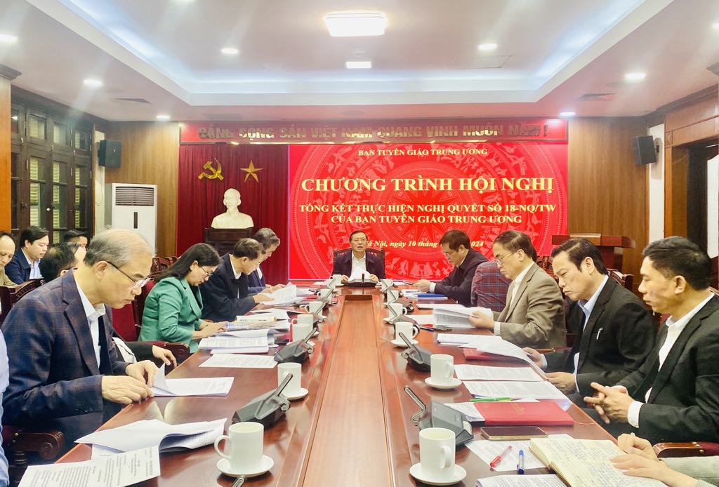 Ban Tuyên giáo Trung ương Tổng kết thực hiện Nghị quyết 18-NQ TW