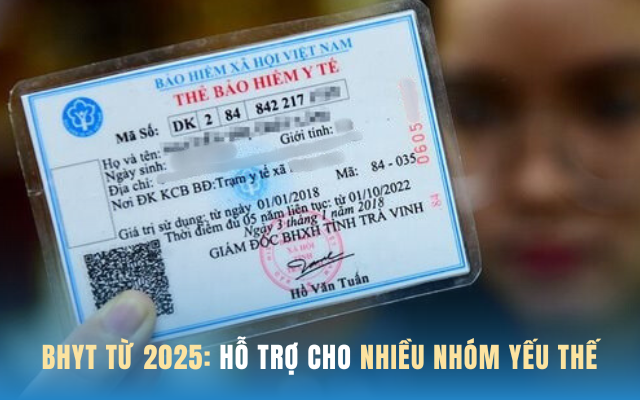 Bốn trường hợp nào được bổ sung hỗ trợ mức đóng bảo hiểm y tế từ ngày 1 7 2025