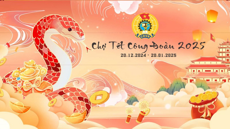 200 000 đoàn viên, người lao động được tặng phiếu mua hàng Chợ Tết Công đoàn online năm 2025