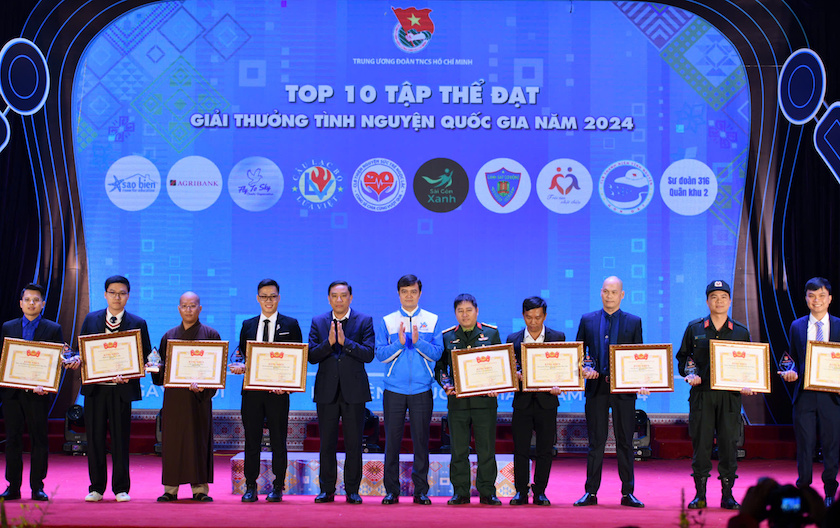 Giải thưởng Tình nguyện Quốc gia năm 2024 vinh danh 10 tập thể và 10 cá nhân