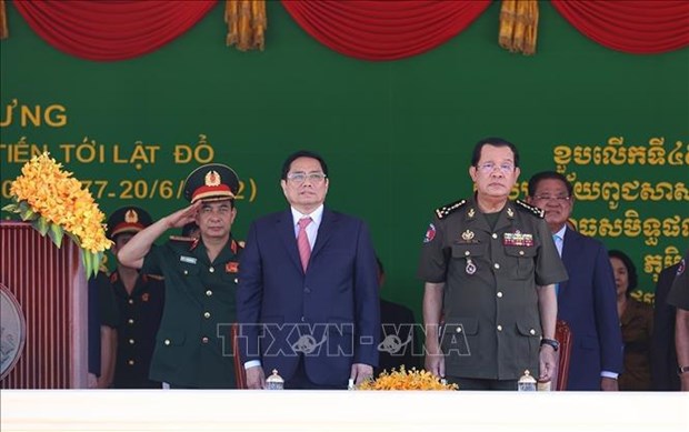 Vietnamese, Cambodian leaders exchange greetings on 55th anniversary of diplomatic ties