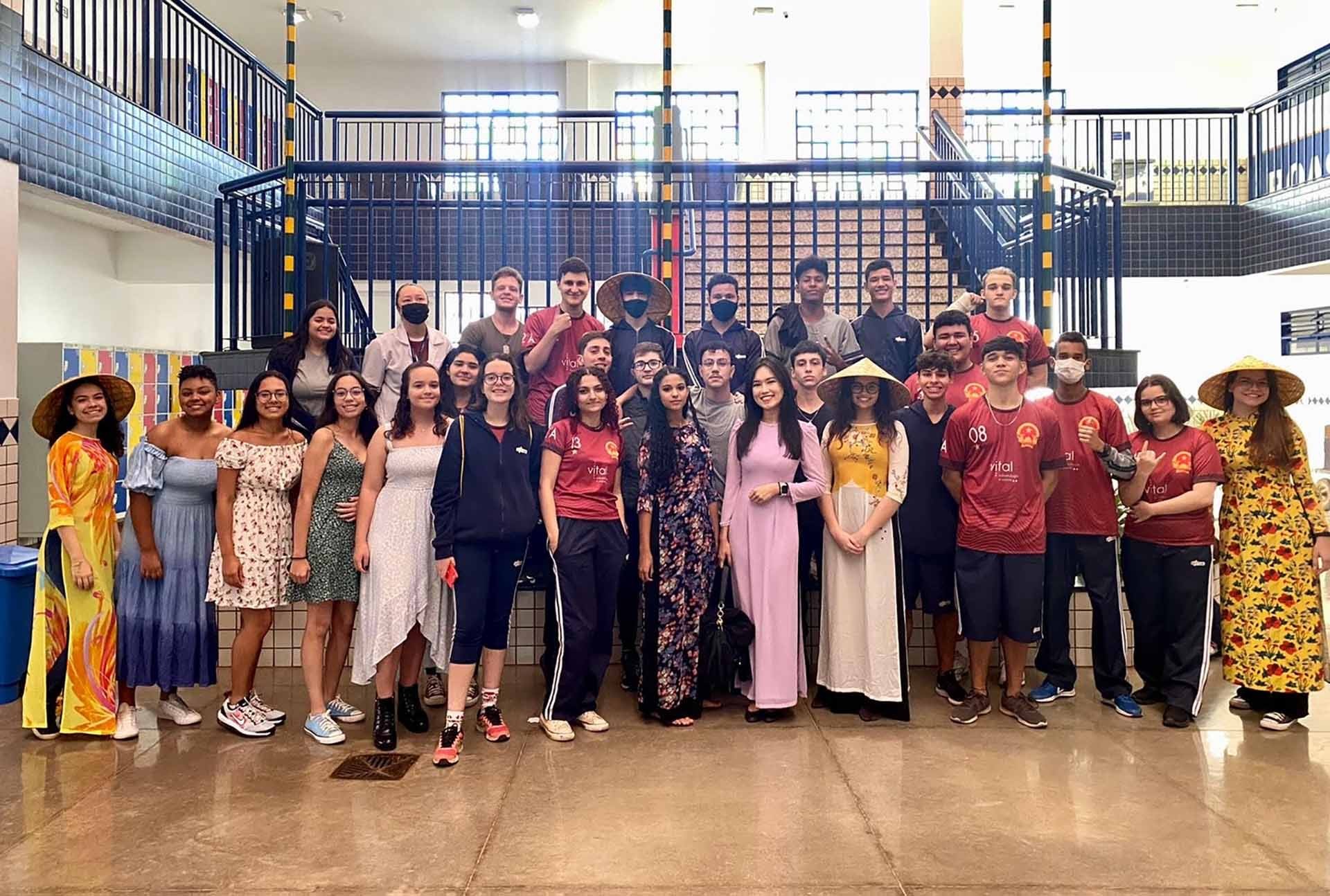 Brazilian high school students perform art program about Vietnam