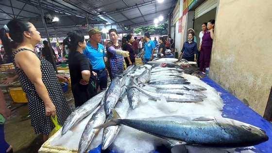 Bustling seaside village