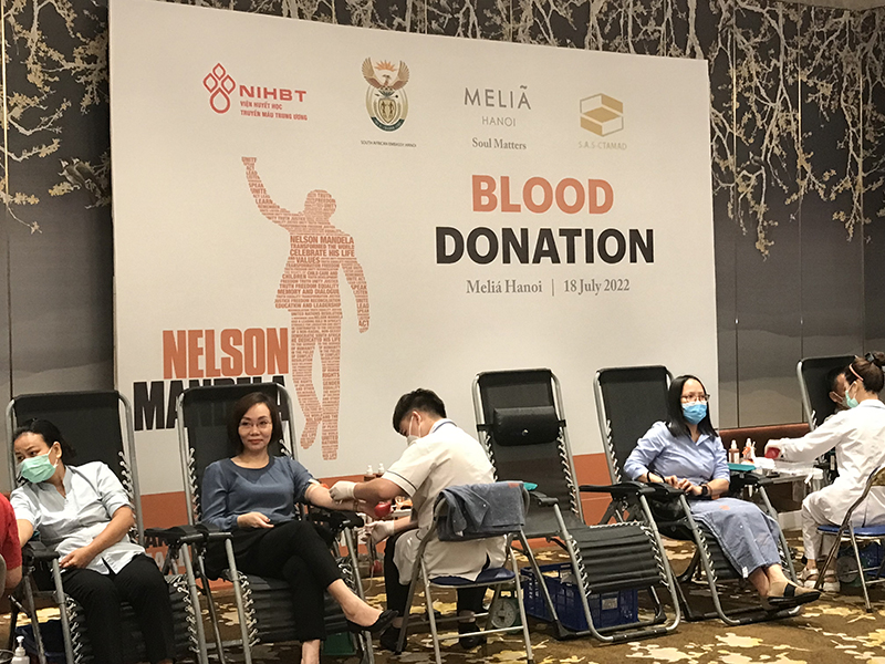 Nelson Mandela International Day 2022 Blood donation drive in Hanoi