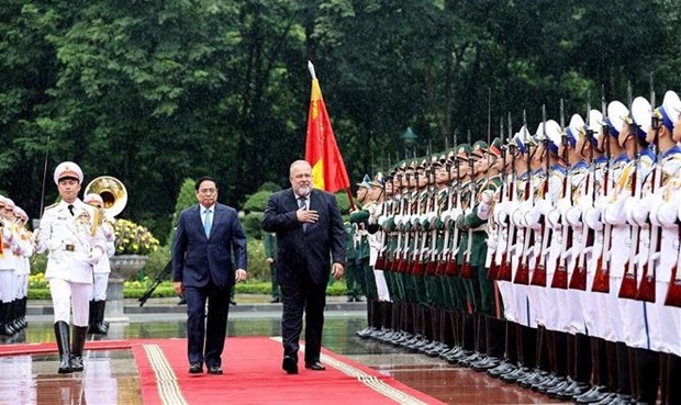 Welcome ceremony held for Cuba Prime Minister