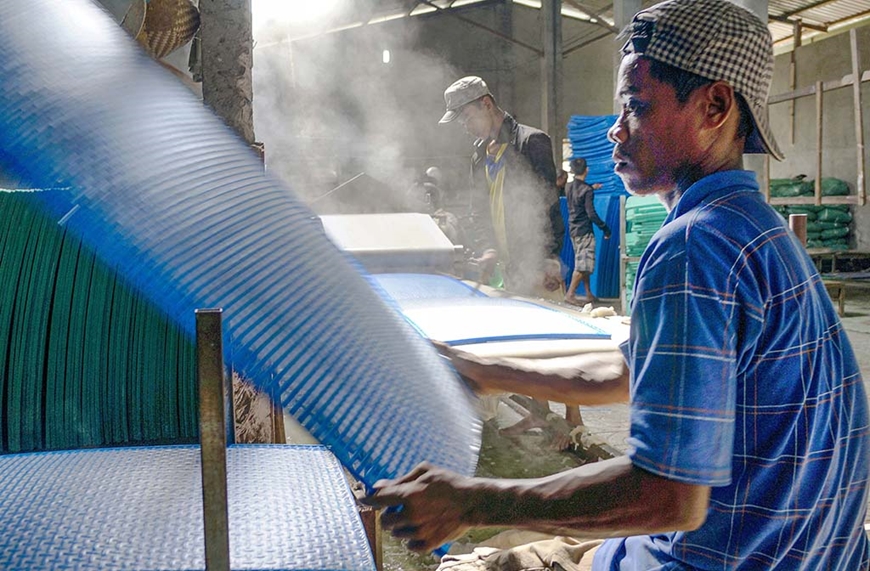 Making of rice paper in Cu Chi