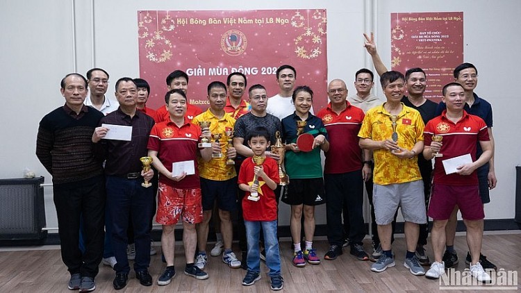 Overseas Vietnamese in Russia organize winter table tennis tournament to welcome New Year