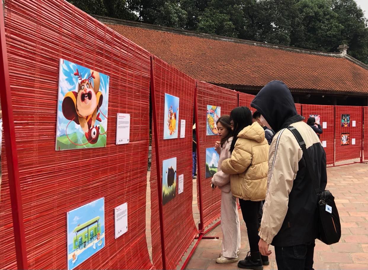 Art exhibition celebrates the Year of the Cat opens in Hanoi