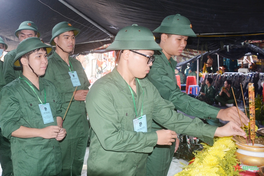 Military enlistment camp in Tan Phu district