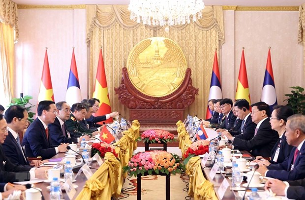 Vietnamese State President s visit to Laos helps promote friendship