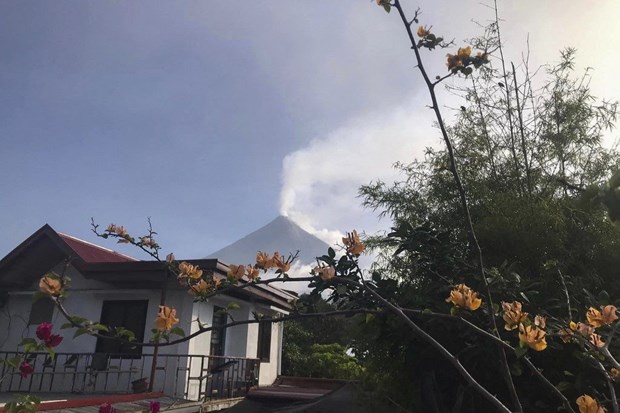 Philippines warns health concerns as volcano spews ash