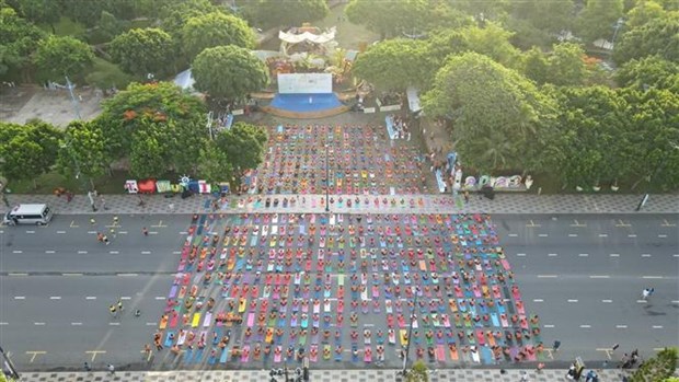 Nearly 1,000 yogis gather at Int’l Day of Yoga marked in southern Ba Ria - Vung Tau province