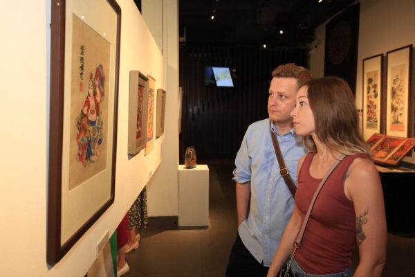 Trong folk paintings on display in Hanoi