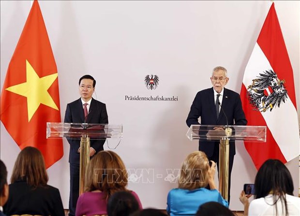 Vietnamese, Austrian Presidents meet with the press