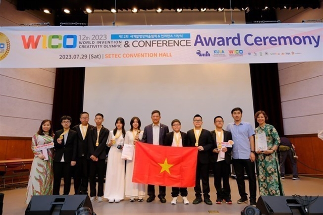 Eight Hanoi students win prizes at World Invention Creativity Olympic 2023