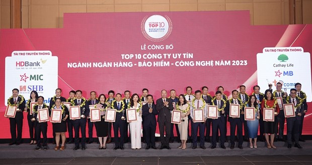 Top 10 prestigious banks, insurance, digital companies of Vietnam announced