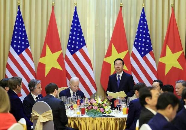 President Vo Van Thuong hosts banquet for US President Biden