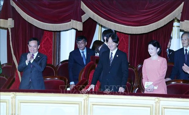 Japanese Crown Prince, Crown Princess watch new opera commemorating diplomatic ties