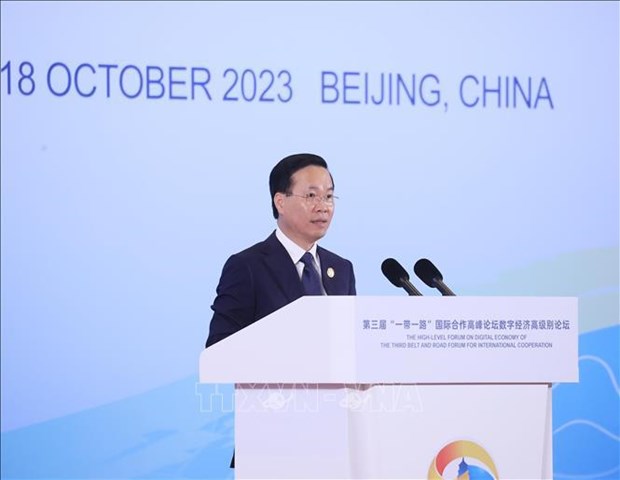 Belt  Road Forum President Vo Van Thuong suggests digital economy cooperation pillars
