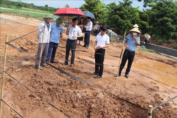 Brick structure in Hanoi under archaeological excavation