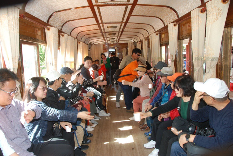 Free music shows on public trains in Da Lat