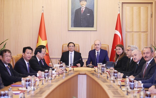PM Pham Minh Chinh meets with Speaker of Turkish Grand National Assembly