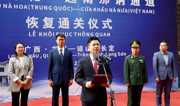 Lang Son resumes operations of border gate with China