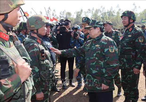 PM attends live-fire exercise of Army Corps 12