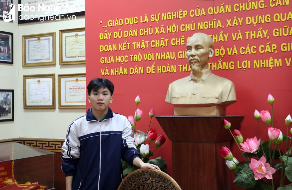 Student in Nghe An province loves history and took home third prize at contest related to Uncle Ho