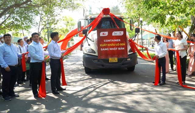 Dong Thap’s first batch of lotus roots exported to Japan