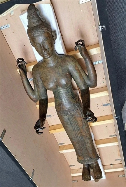 Vietnam National Museum of History receives four-armed goddess Durga statue returned by UK