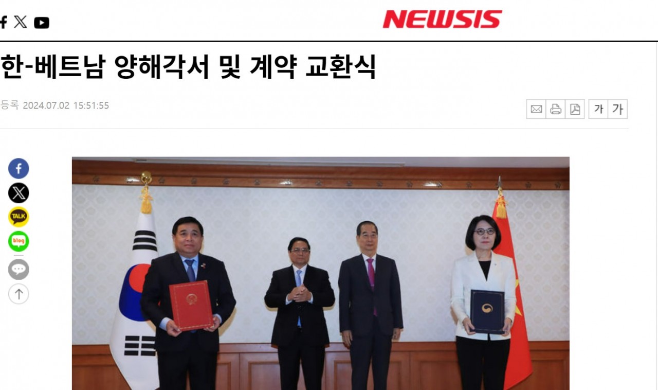Korean media highlights Vietnamese Prime Minister s visit with determination of enhanced economic cooperation