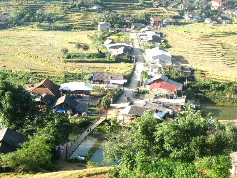 Exploring colors of Ta Van Valley in mountainous area