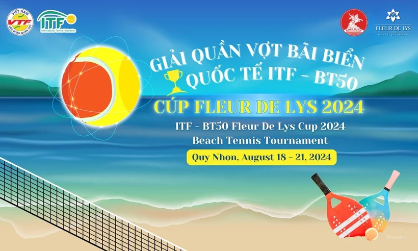 First-ever international beach tennis tournament takes place in Binh Dinh