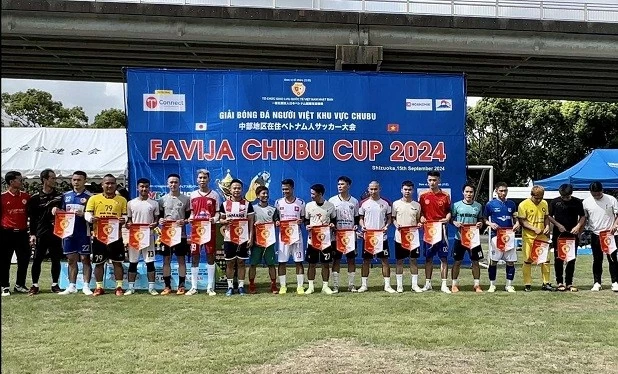 OV charity football tournament in Japan raises funds for typhoon victims