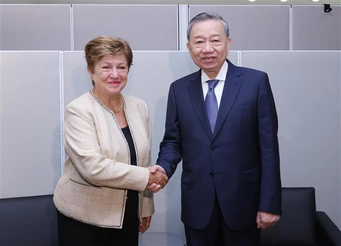 Top Vietnamese leader receives IMF Managing Director