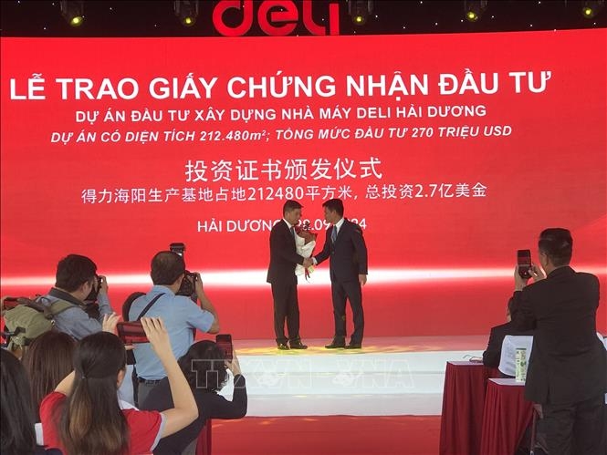Deli breaks ground for US 270 million stationery factory in Hai Duong