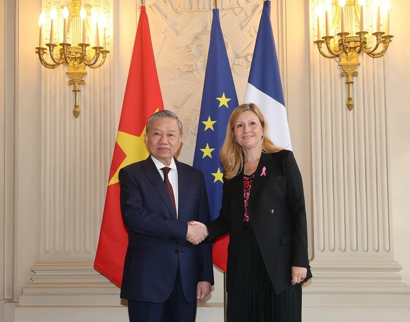 Vietnam’s top leader meets with President of French National Assembly