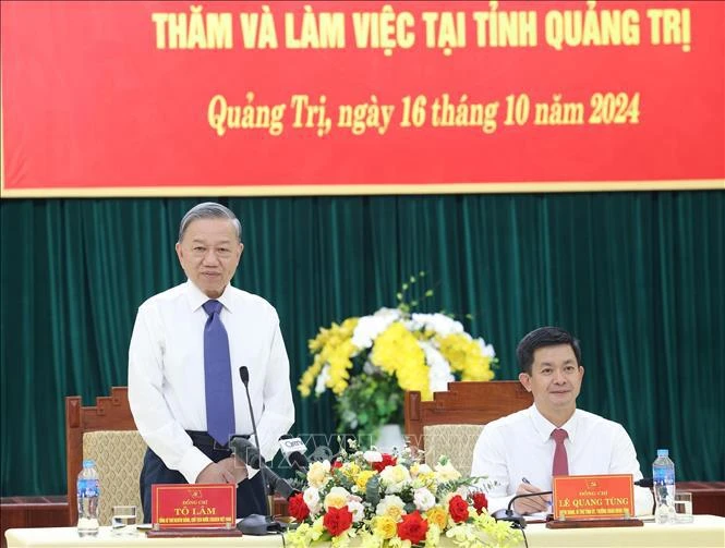 Top leader urges Quang Tri to harness potential, overcome obstacles