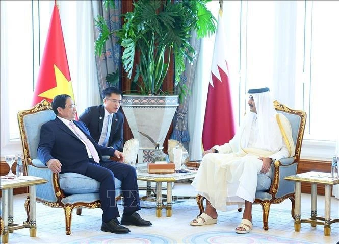 Vietnamese PM meets with Emir of Qatar in Doha