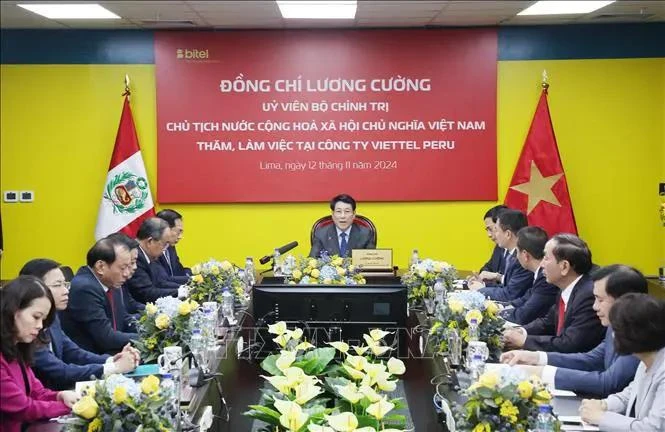 State President visits and works with Viettel Peru S A C
