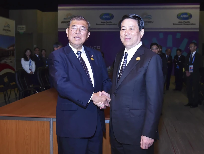 State President meets with Japanese PM on APEC meeting sidelines