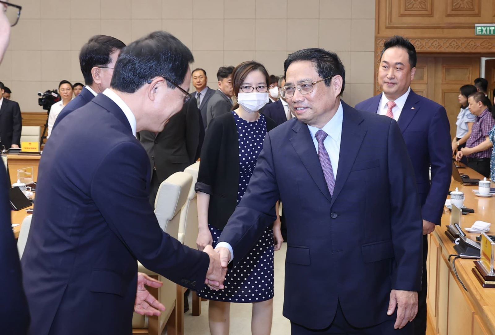 Le Premier ministre Pham Minh Chinh dialogue avec les entreprises sud-coréennes