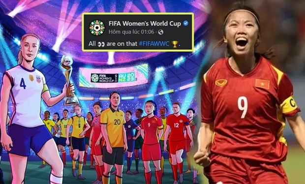La Vietnamienne Huynh Nhu présente dans le poster de la Coupe du monde féminine 2023