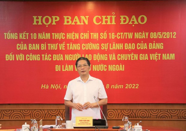 Renforcement de la direction du Parti pour l’envoi de Vietnamiens à l’étranger pour travailler