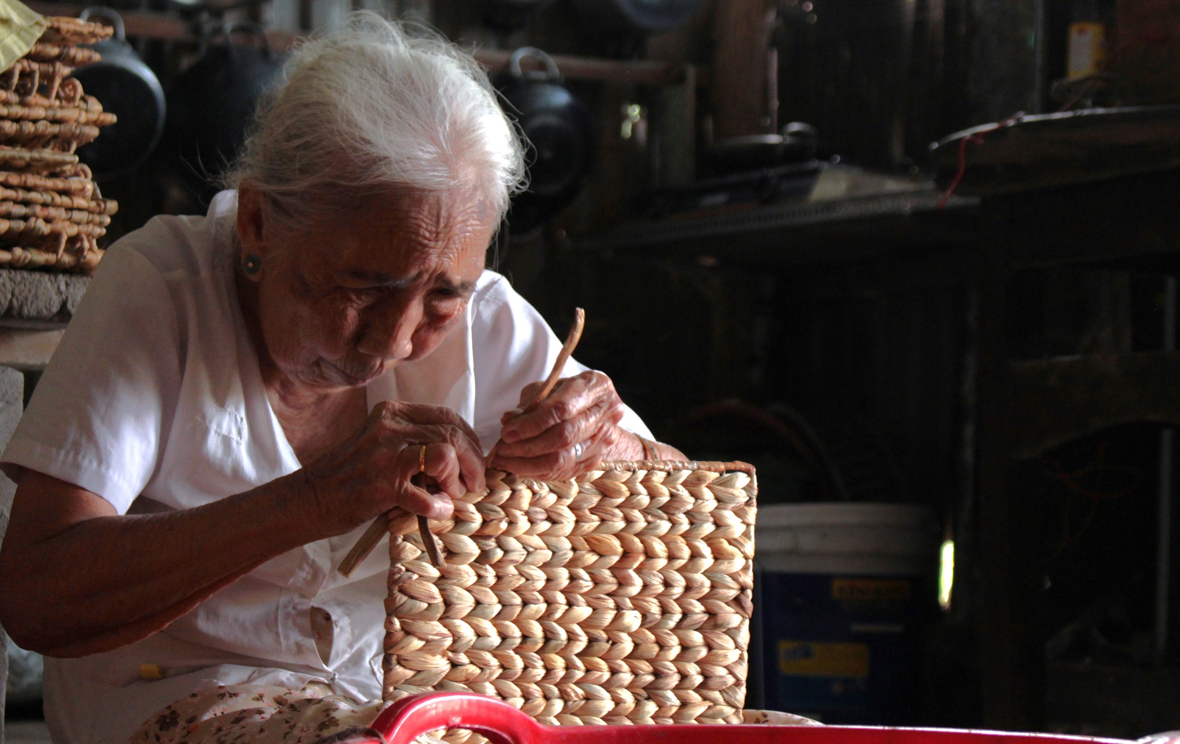 L artisanat du tressage des jacinthes d eau dans la province de Hau Giang